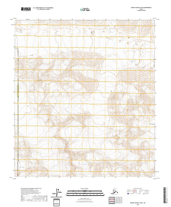 USGS Topographic Map – Mount Hayes B-5 NW