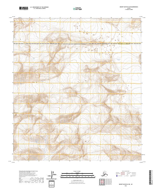 2024 Map of Mount Hayes B-6 NE, 2024 Print