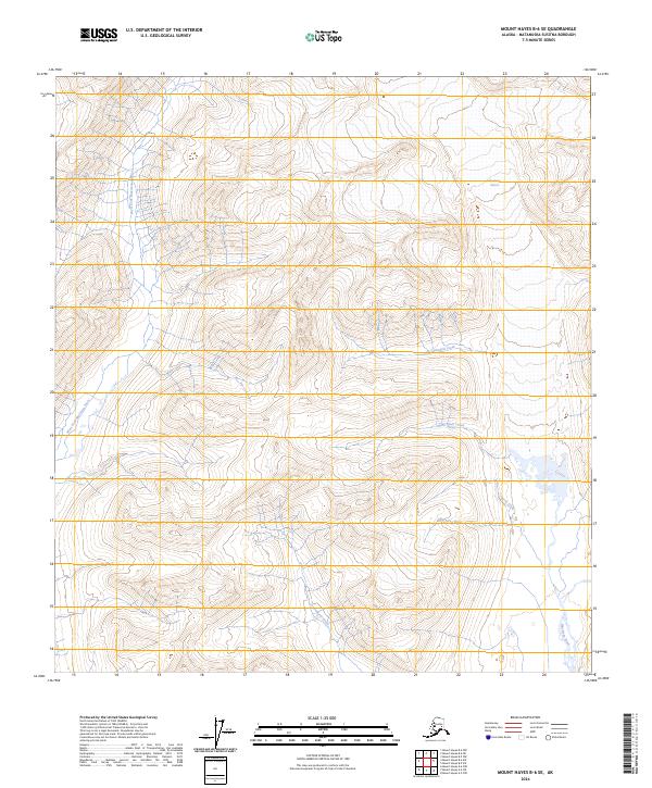 USGS Topographic Map – Mount Hayes B-6 SE