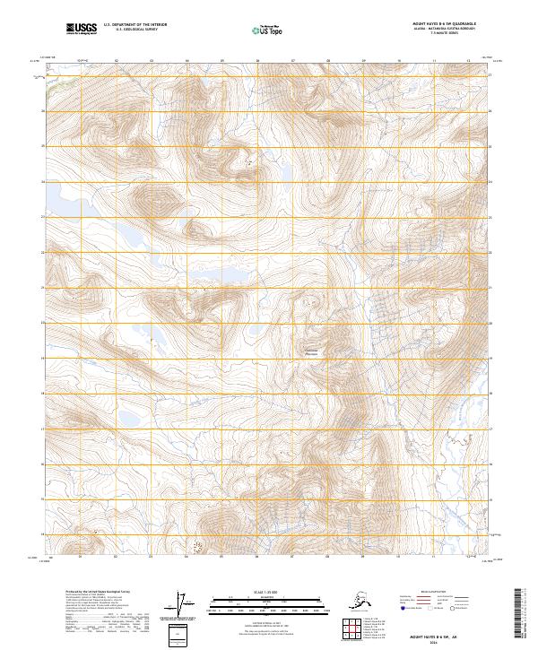 USGS Topographic Map – Mount Hayes B-6 SW