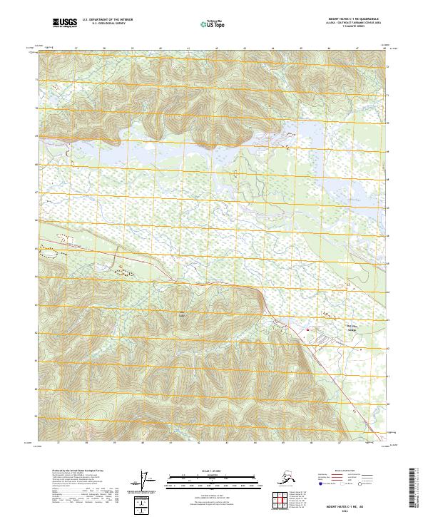 USGS Topographic Map – Mount Hayes C-1 NE
