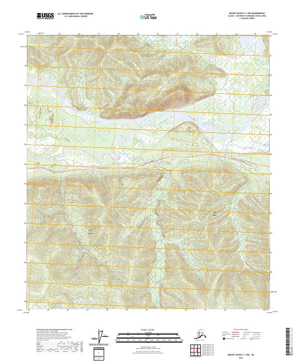 USGS Topographic Map – Mount Hayes C-1 NW