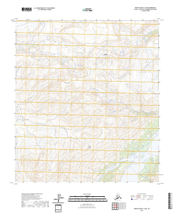 USGS Topographic Map – Mount Hayes C-3 NW