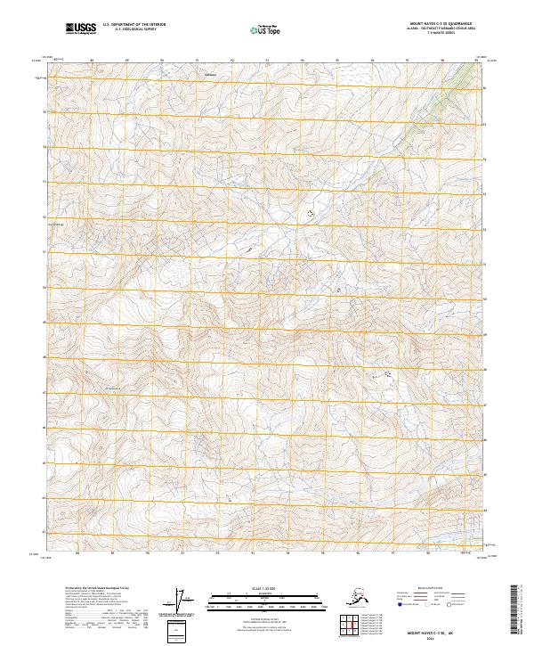 USGS Topographic Map – Mount Hayes C-3 SE