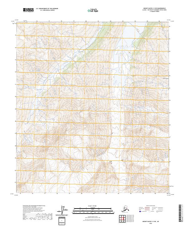 2024 Map of Mount Hayes C-3 SW, 2024 Print