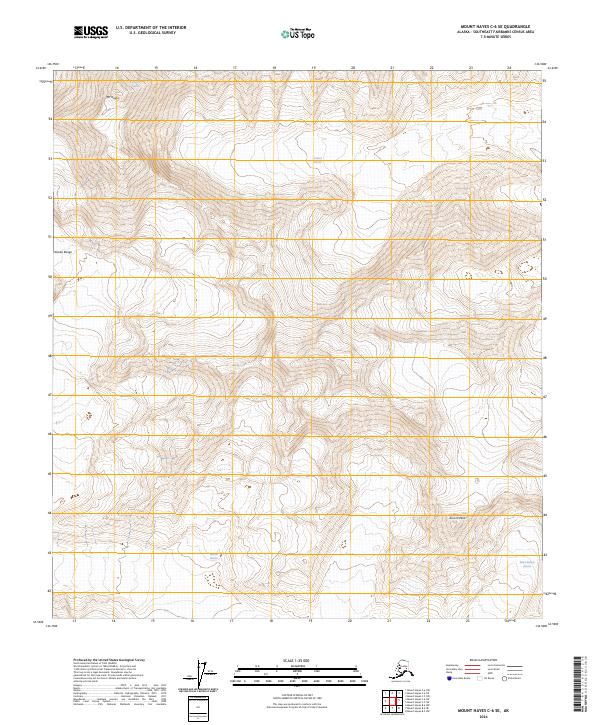 USGS Topographic Map – Mount Hayes C-6 SE