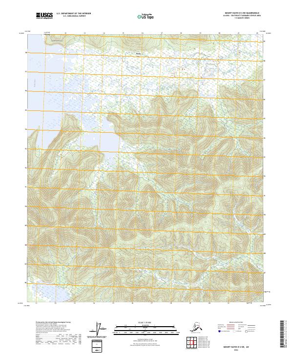USGS Topographic Map – Mount Hayes D-2 NE
