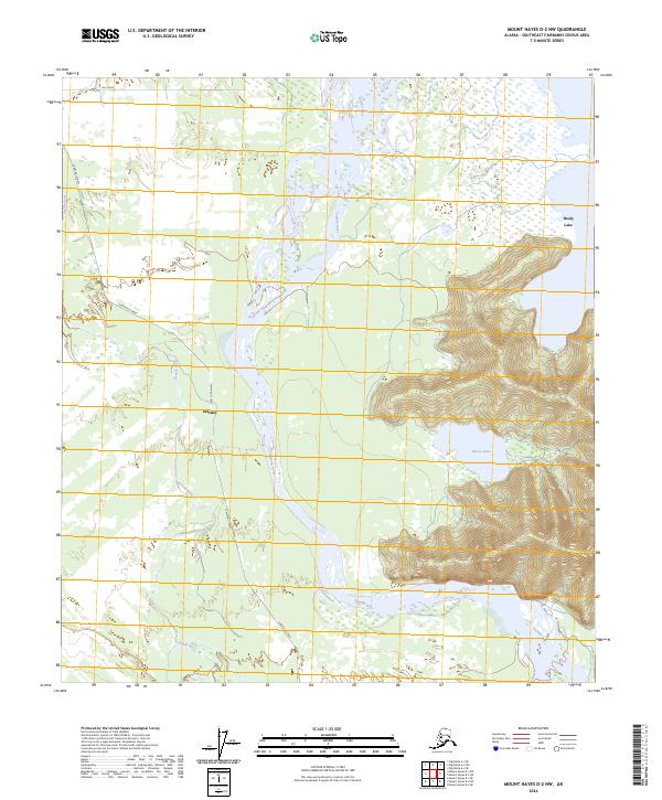 USGS Topographic Map – Mount Hayes D-2 NW