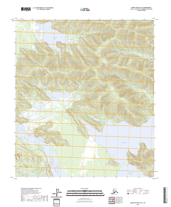 USGS Topographic Map – Mount Hayes D-2 SE