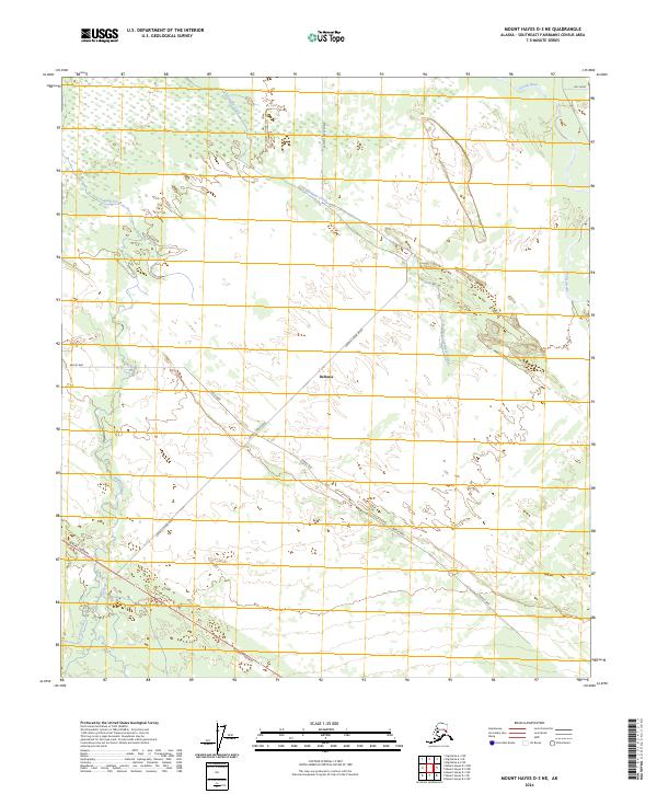 USGS Topographic Map – Mount Hayes D-3 NE