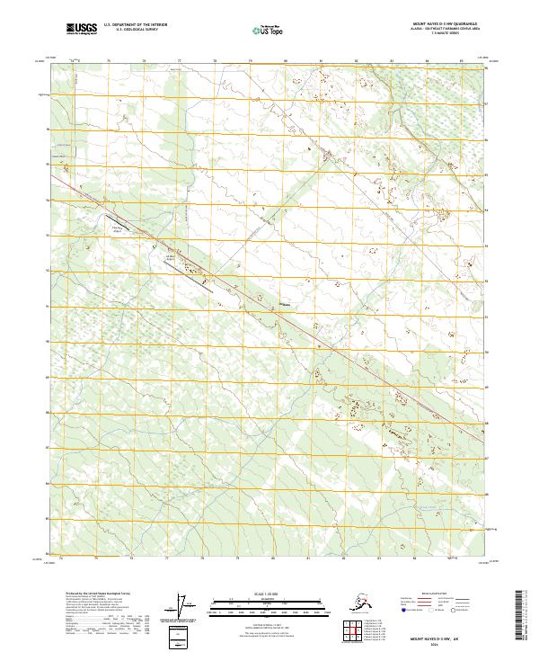 USGS Topographic Map – Mount Hayes D-3 NW