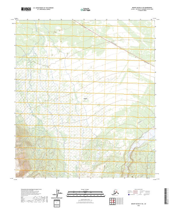 USGS Topographic Map – Mount Hayes D-3 SE