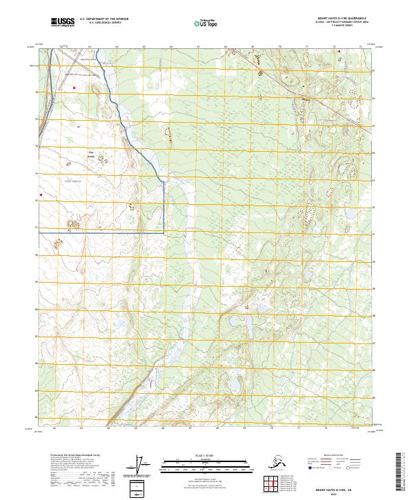 USGS Topographic Map – Mount Hayes D-4 NE