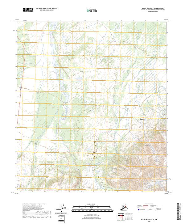 USGS Topographic Map – Mount Hayes D-4 SE