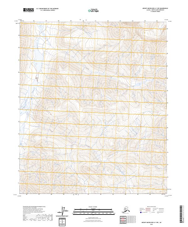 USGS Topographic Map – Mount Michelson A-1 NW