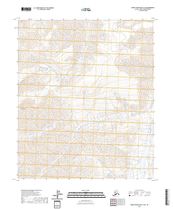 USGS Topographic Map – Mount Michelson A-2 NE