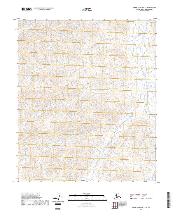 2023 Map of Mount Michelson A-2 SE, 2023 Print