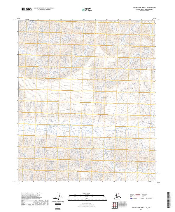 2023 Map of Mount Michelson A-3 NE, 2023 Print