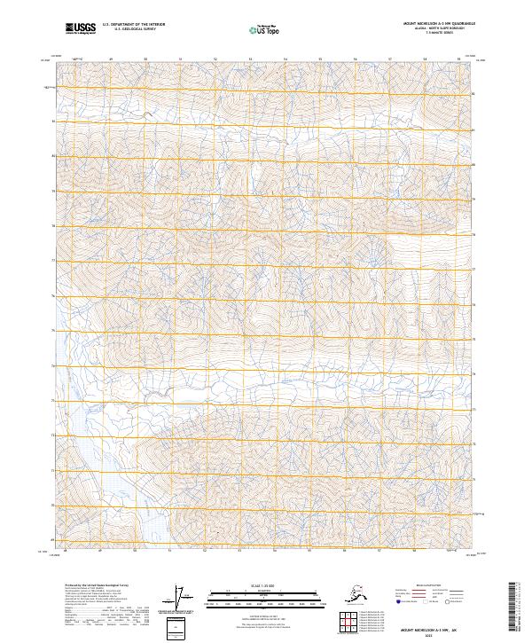 USGS Topographic Map – Mount Michelson A-3 NW