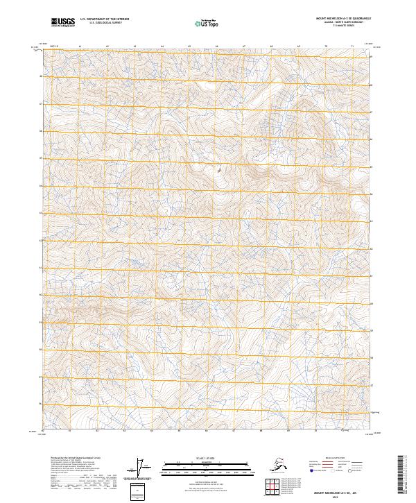 USGS Topographic Map – Mount Michelson A-3 SE