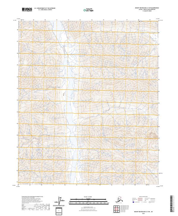 USGS Topographic Map – Mount Michelson A-3 SW