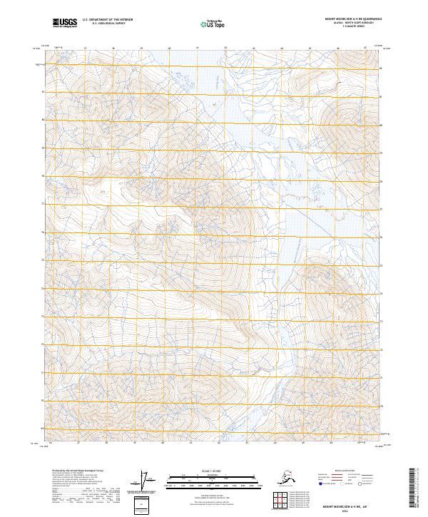 USGS Topographic Map – Mount Michelson A-4 NE