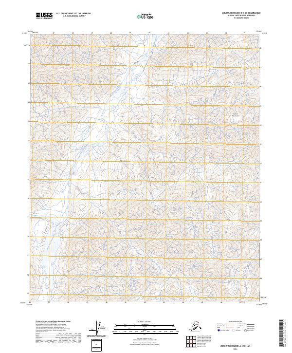2024 Map of Mount Michelson A-4 SE, 2024 Print