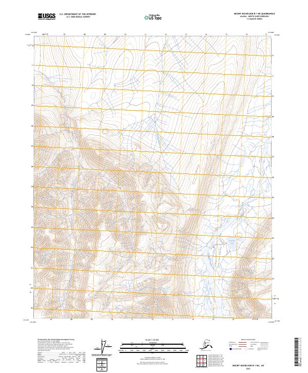 USGS Topographic Map – Mount Michelson B-1 NE