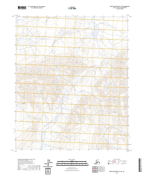 USGS Topographic Map – Mount Michelson B-1 NW