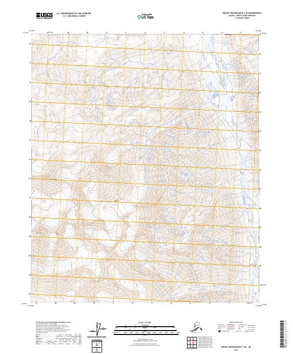 USGS Topographic Map – Mount Michelson B-1 SE