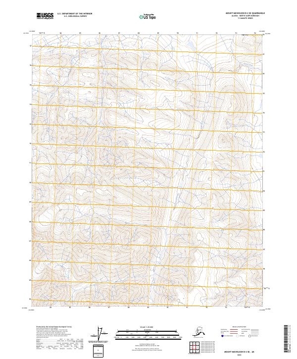 2023 Map of Mount Michelson B-2 SE, 2023 Print