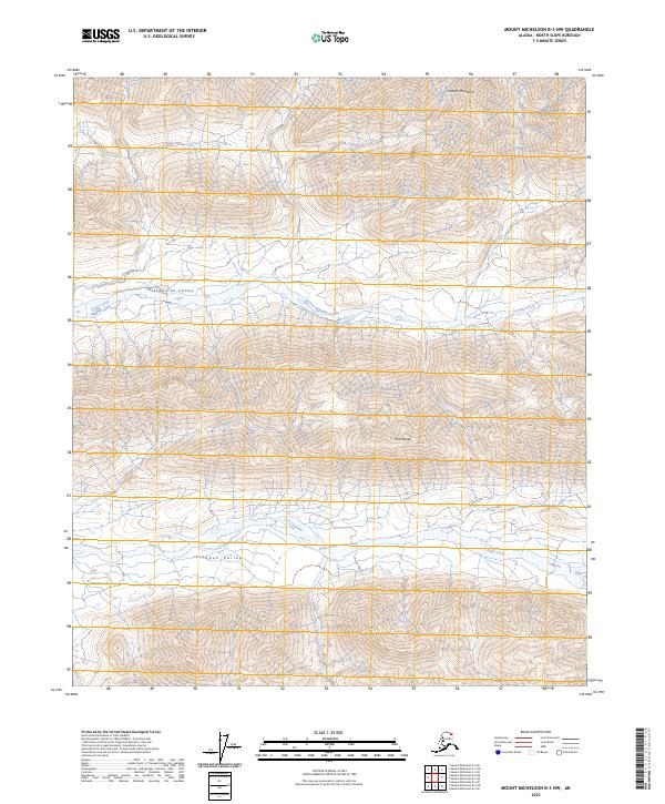 USGS Topographic Map – Mount Michelson B-3 NW
