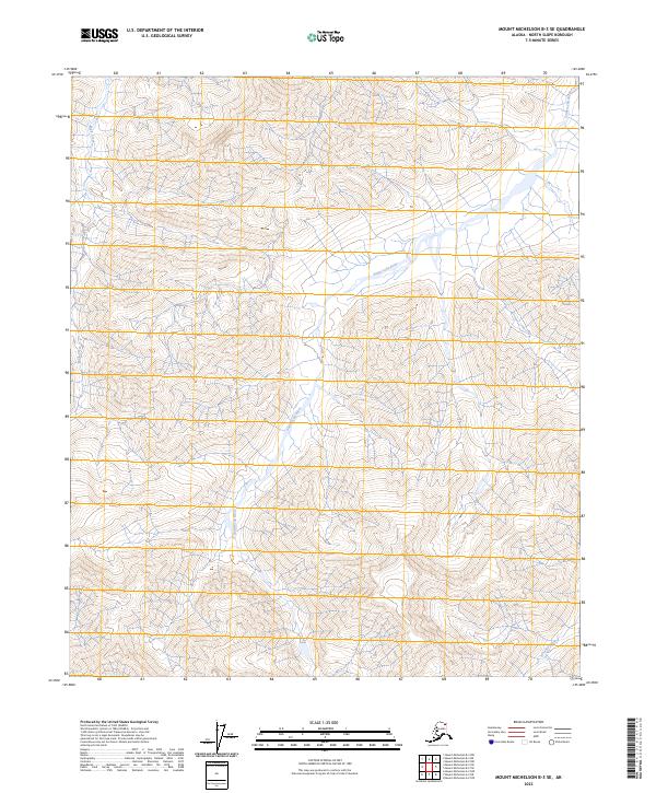 2023 Map of Mount Michelson B-3 SE, 2023 Print