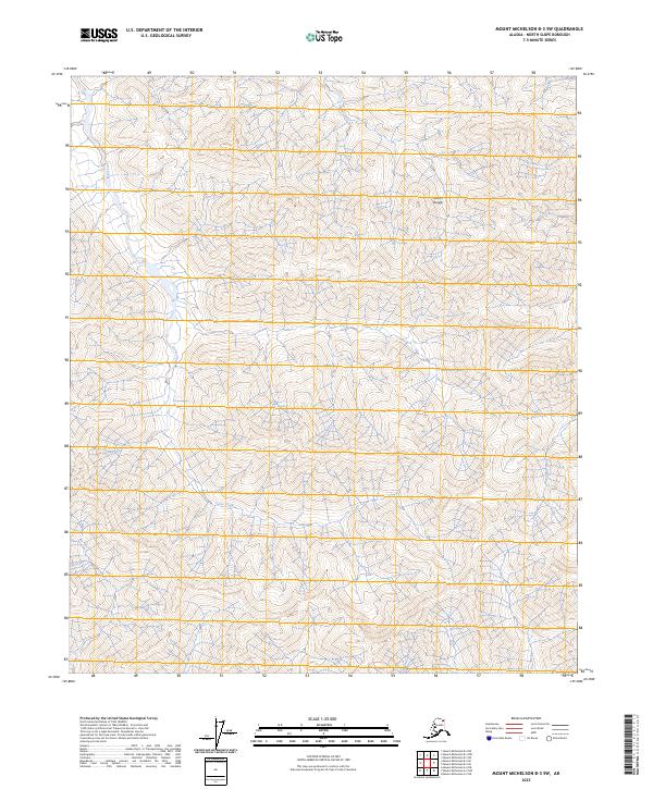 USGS Topographic Map – Mount Michelson B-3 SW