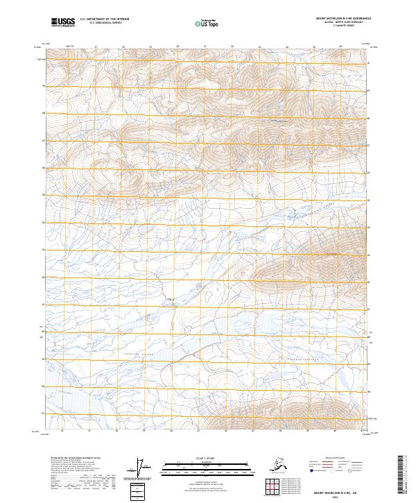 USGS Topographic Map – Mount Michelson B-4 NE