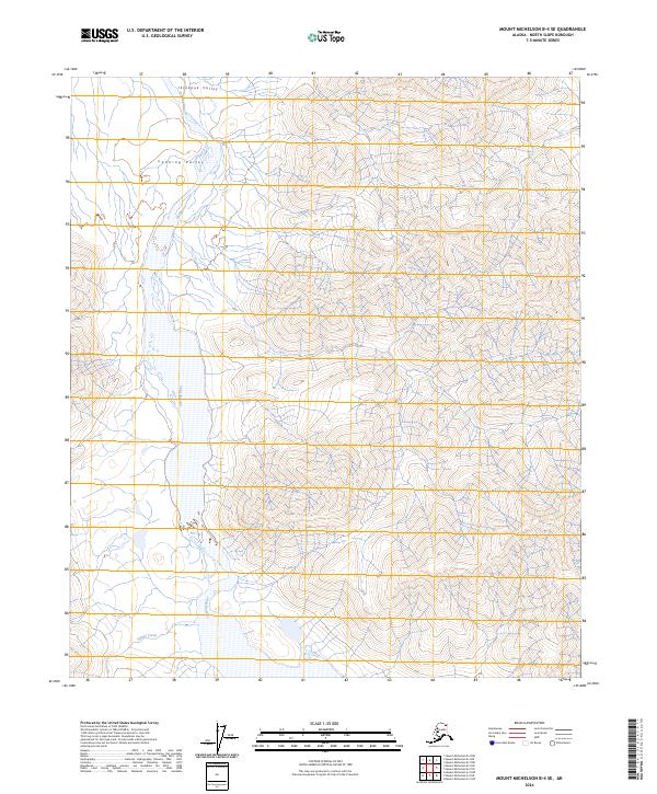 USGS Topographic Map – Mount Michelson B-4 SE