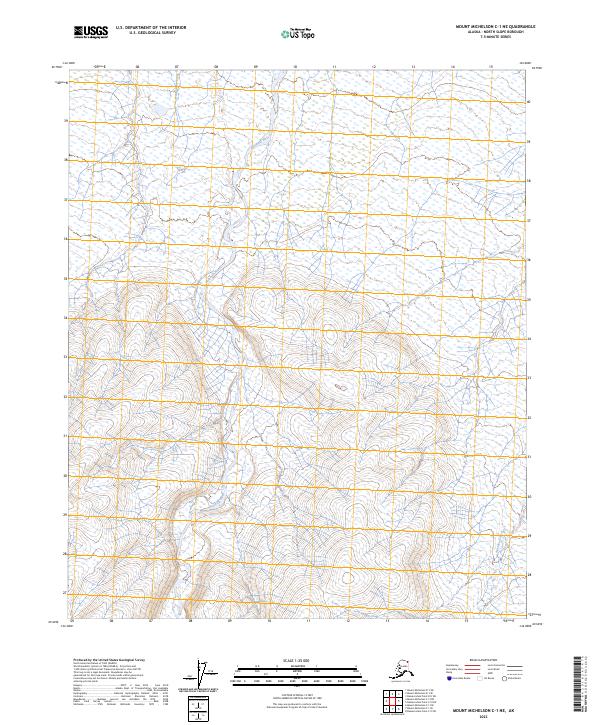 2023 Map of Mount Michelson C-1 NE, 2023 Print