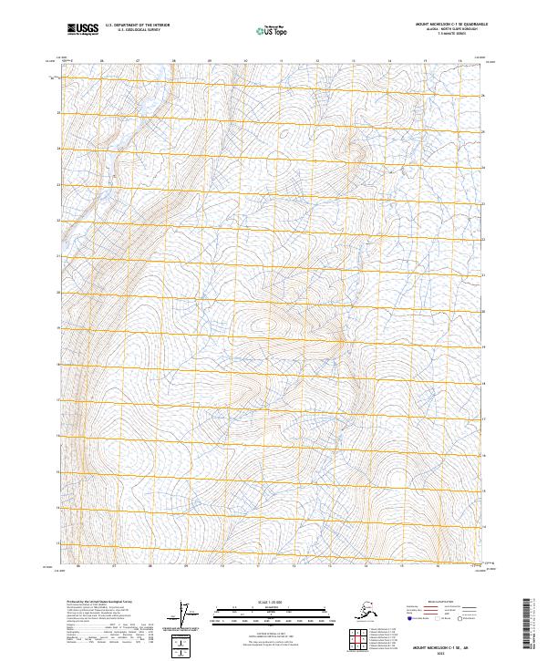 2023 Map of Mount Michelson C-1 SE, 2023 Print