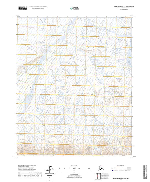 2023 Map of Mount Michelson C-3 NE, 2023 Print