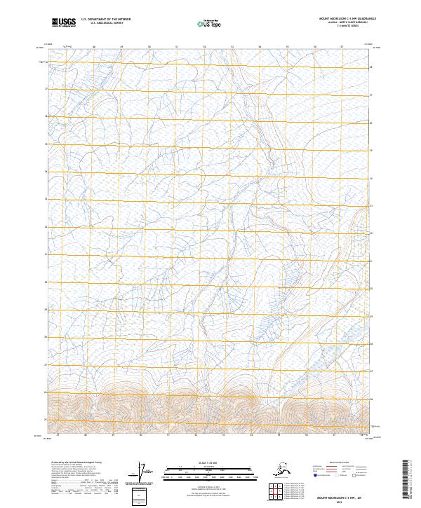 2023 Map of Mount Michelson C-3 NW, 2023 Print