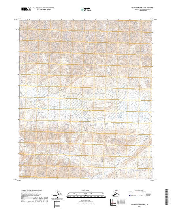 USGS Topographic Map – Mount Michelson C-3 SE