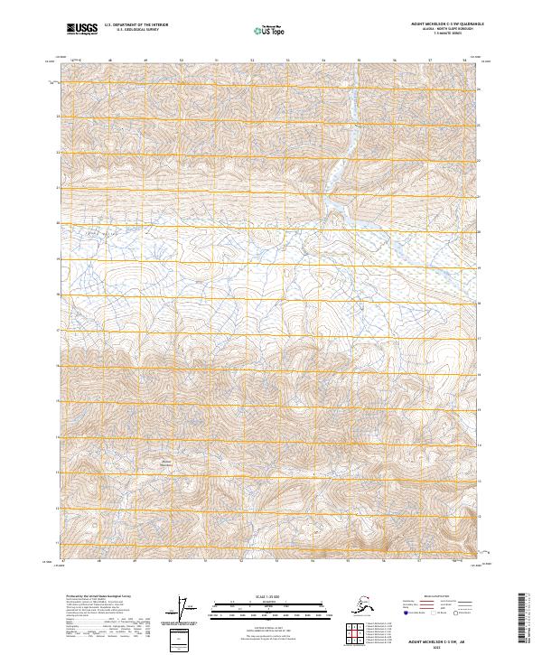 USGS Topographic Map – Mount Michelson C-3 SW