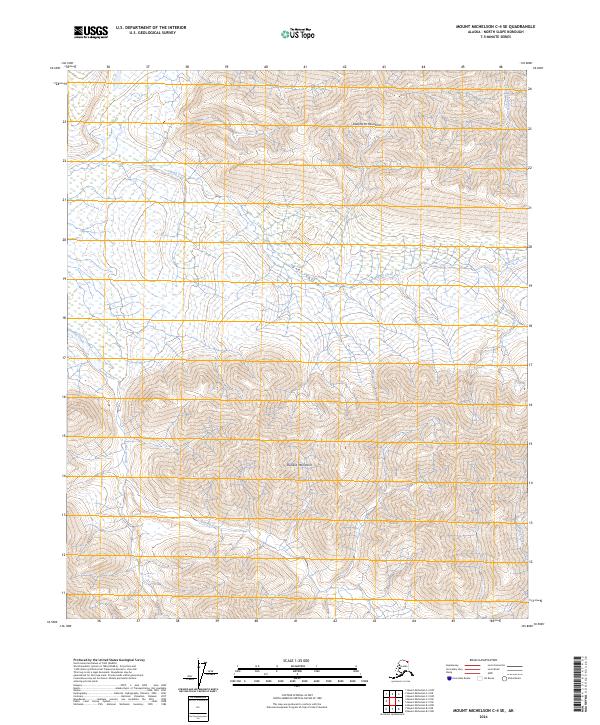 USGS Topographic Map – Mount Michelson C-4 SE