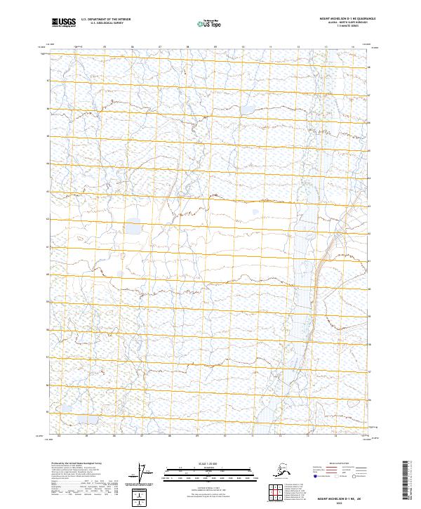 2023 Map of Mount Michelson D-1 NE, 2023 Print