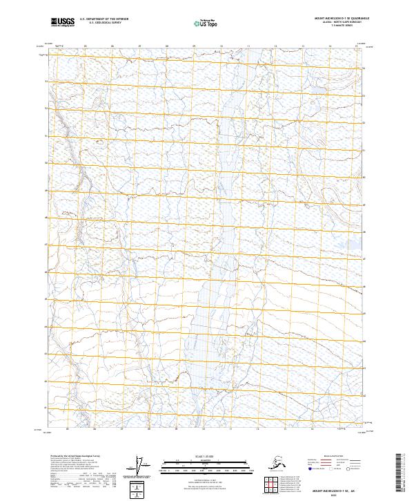 2023 Map of Mount Michelson D-1 SE, 2023 Print