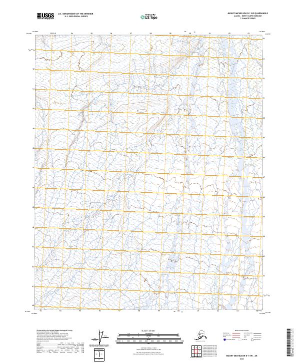 2023 Map of Mount Michelson D-1 SW, 2023 Print