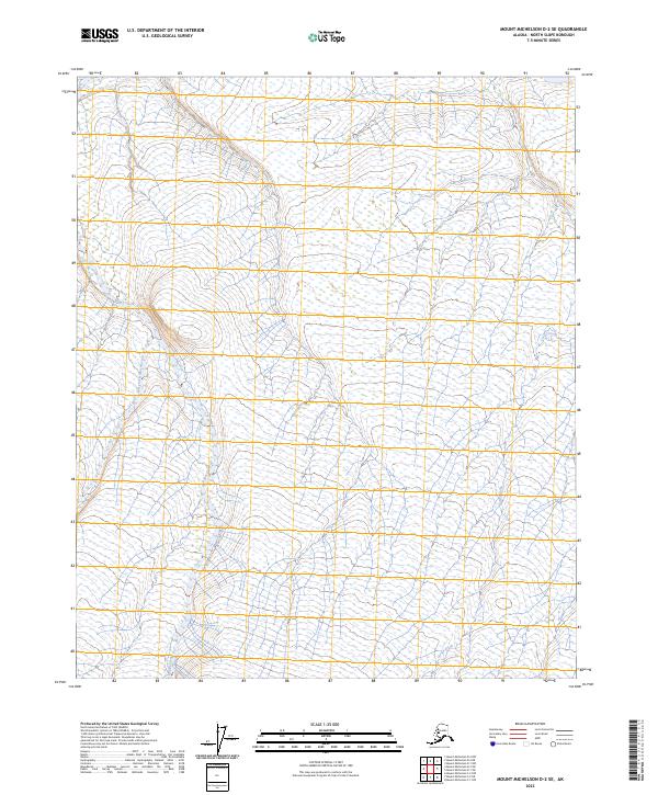 USGS Topographic Map – Mount Michelson D-2 SE
