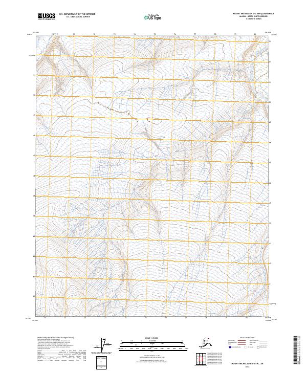 2023 Map of Mount Michelson D-2 SW, 2023 Print