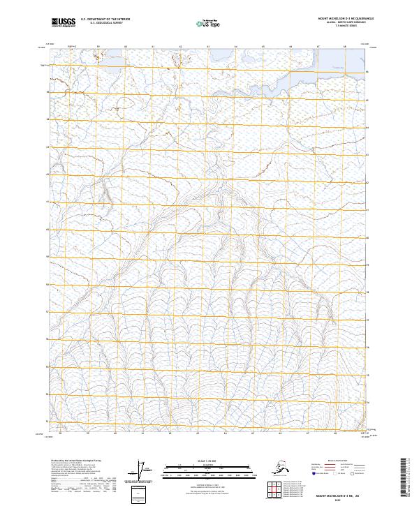 2023 Map of Mount Michelson D-3 NE, 2023 Print