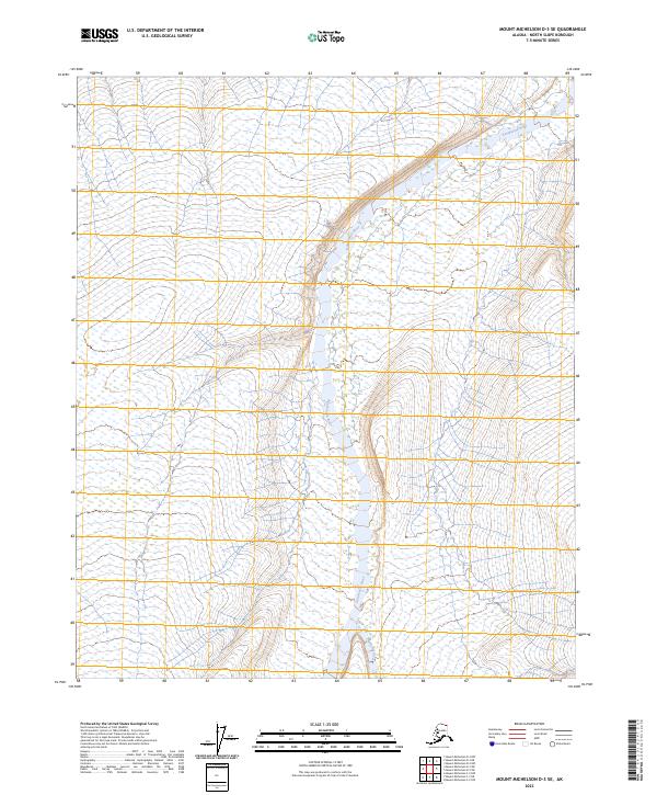 USGS Topographic Map – Mount Michelson D-3 SE